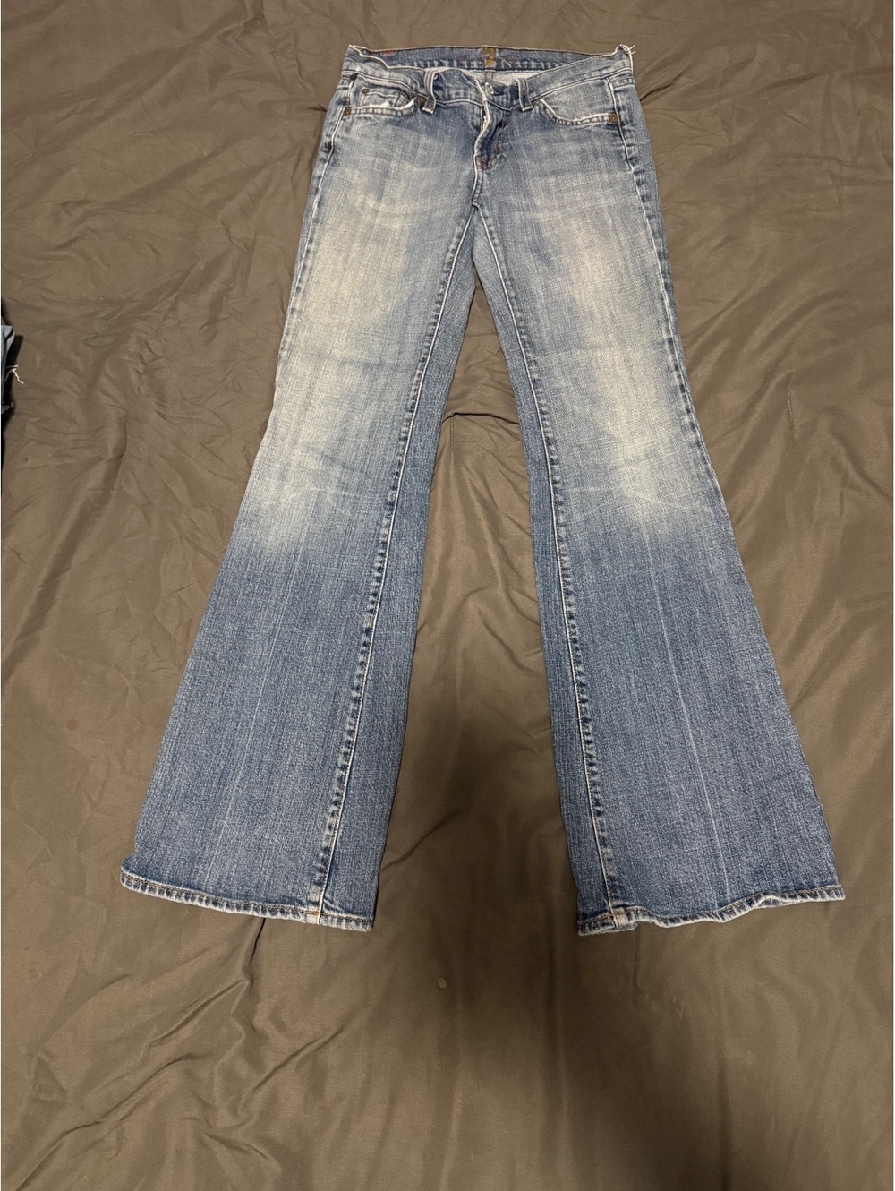 7 For All Mankind Vintage Y2K Light Wash Bootcut Flare Jeans Size 26